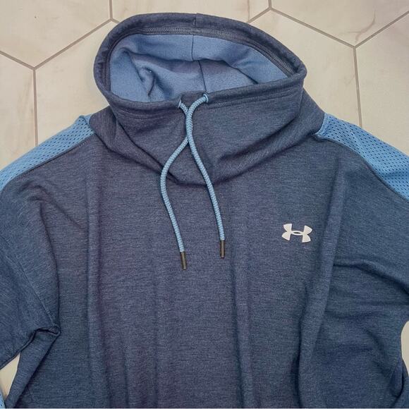 Under Armour Blue Cowl Neck Long Sleeve Pullover Size XL - Picture 3 of 7